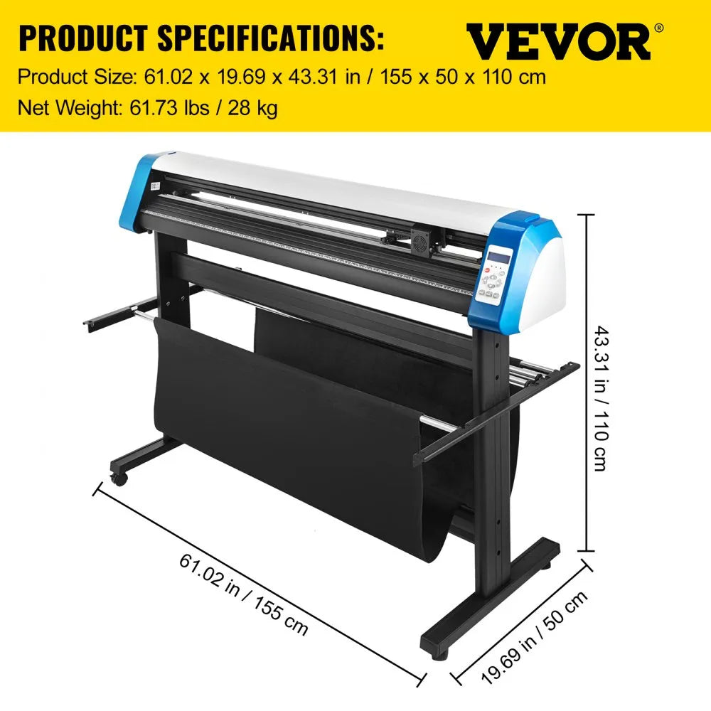010468459123 - 53-Inch Semi-Automatic Vinyl Cutter with Optical Eye
