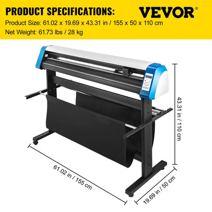 010468459123 - 53-Inch Semi-Automatic Vinyl Cutter with Optical Eye