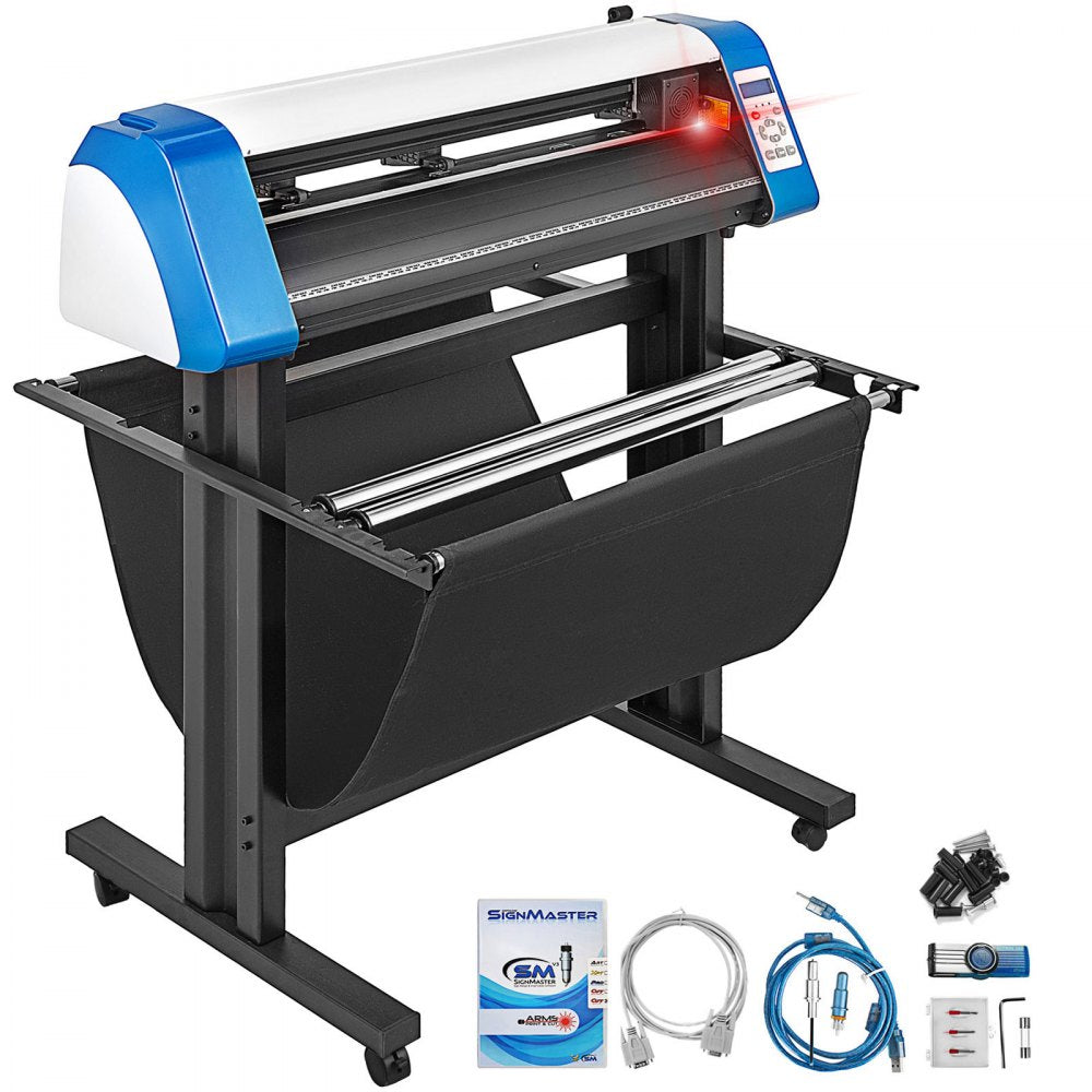 010949639069 - 34-Inch VEVOR Vinyl Cutter with LED Display & High-Speed Precision