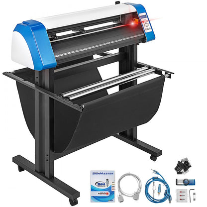 010949639069 - 34-Inch VEVOR Vinyl Cutter with LED Display & High-Speed Precision
