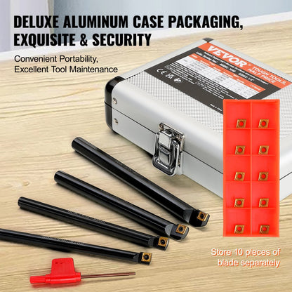 1440 - VEVOR 4-Piece Lathe Tool Set with 7.17" Length & Storage Box