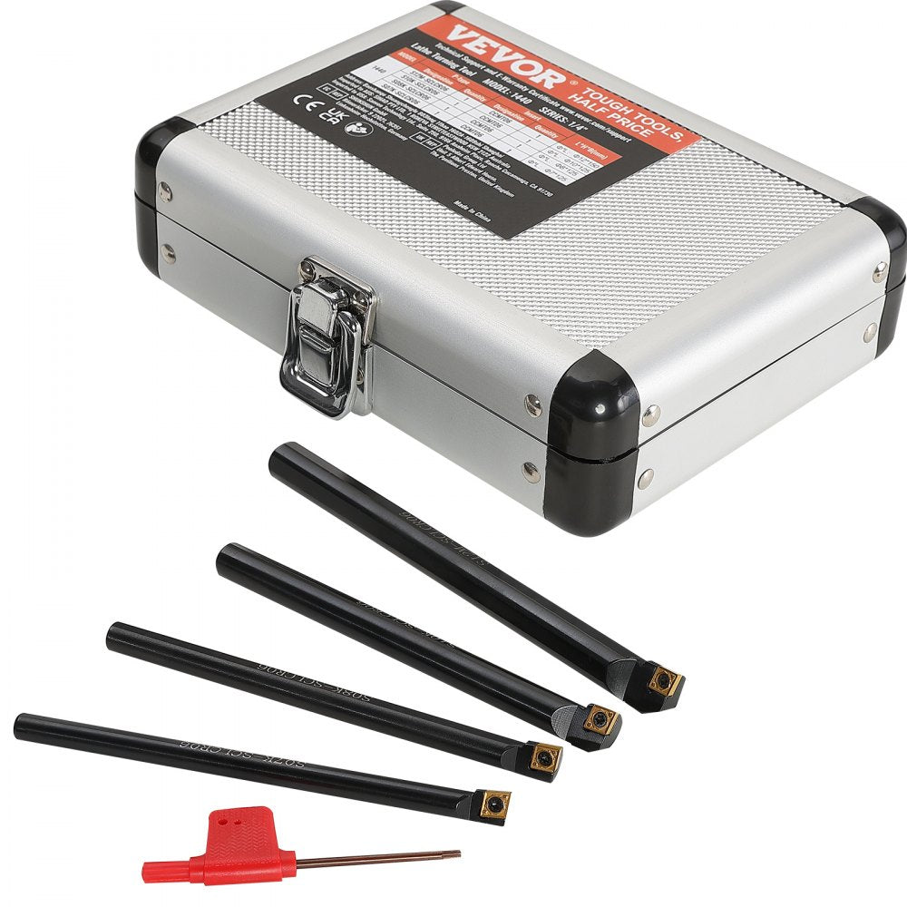 1440 - VEVOR 4-Piece Lathe Tool Set with 7.17" Length & Storage Box