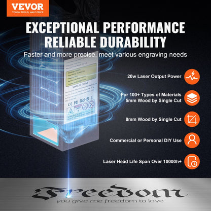 G3 - 20W Laser Engraver, 15.7" x 15.7", Easy Setup & Durable Design