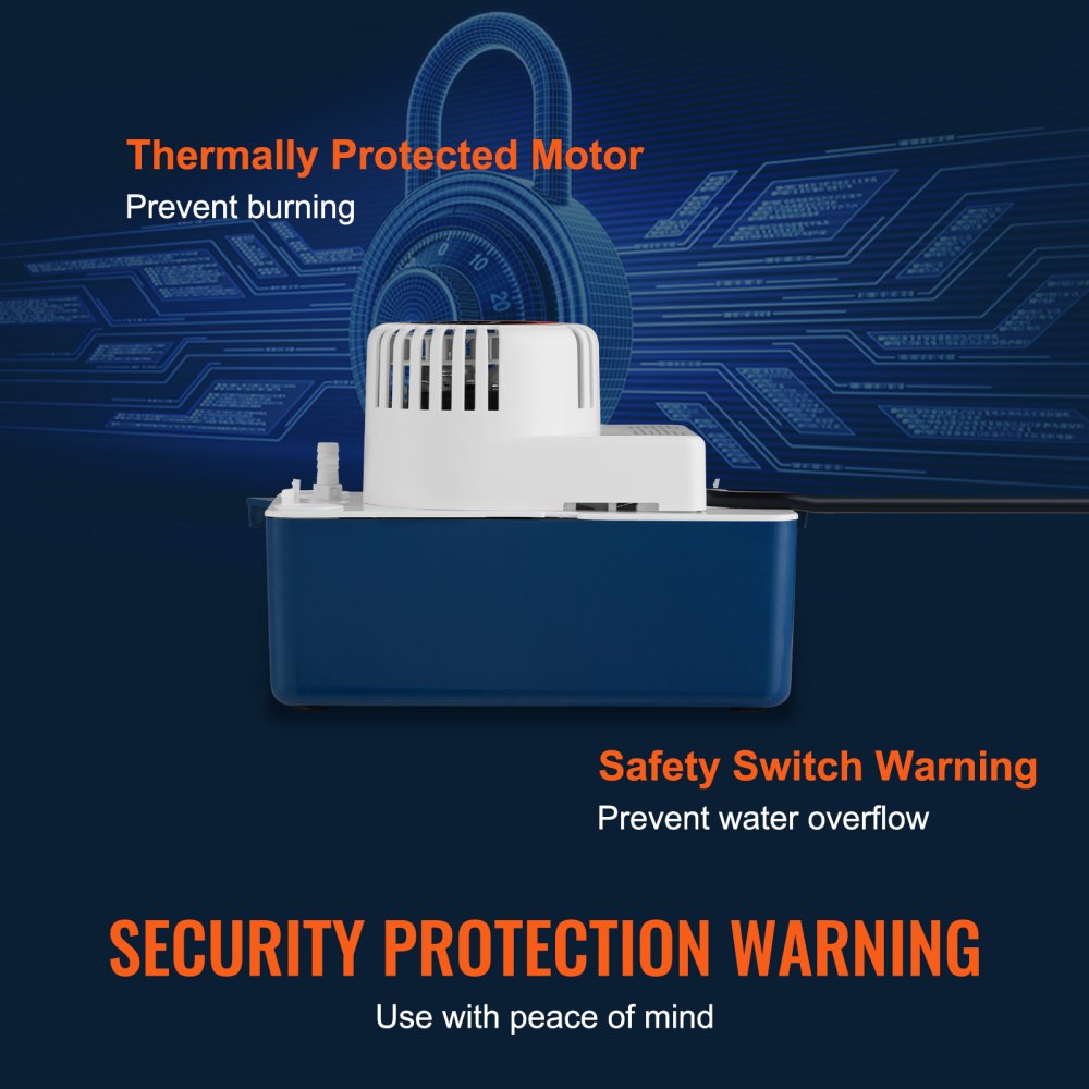 RTP15WS115V - 1/50 HP Condensate Pump, 15-ft Lift, 65 GPH Capacity