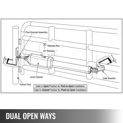 010814047198 - VEVOR Electric Swing Gate Opener with Auto Close Feature