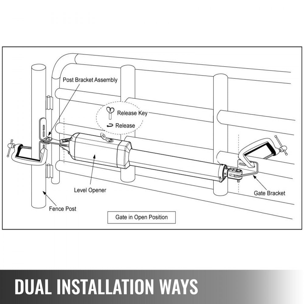 010139867381 - 18ft Dual Swing Gate Opener with Remote Control
