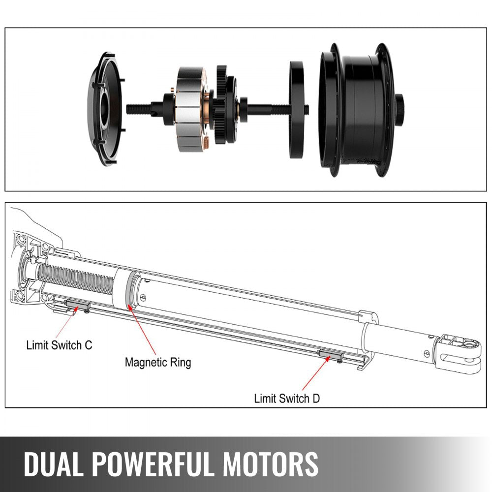 010821270192 - VEVOR Dual Swing Gate Opener Kit with Remote Control