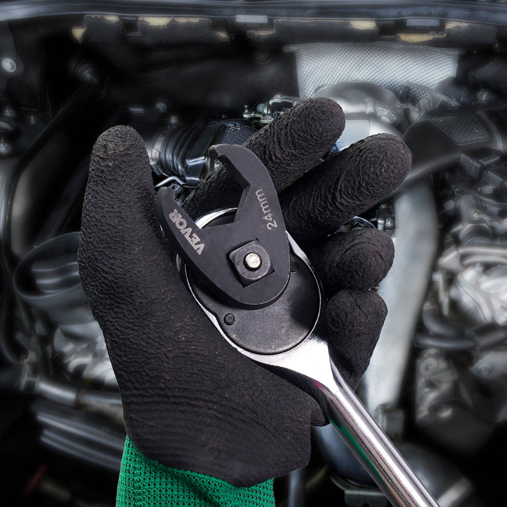 XMYGT0015 - Durable Crowfoot Wrench Set, 15 Pieces, CR-MO Steel, Rust Resistant