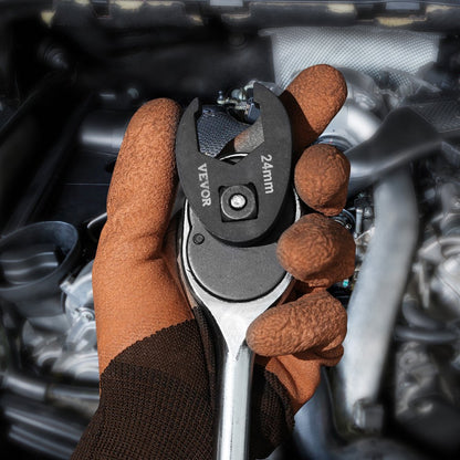 XMYGT0015 - 12-Piece Crowfoot Wrench Set, 8mm to 24mm, Durable CRMO Steel