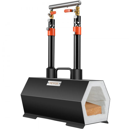 JHLJS02A - Portable Double Burner Propane Forge for Metalworking