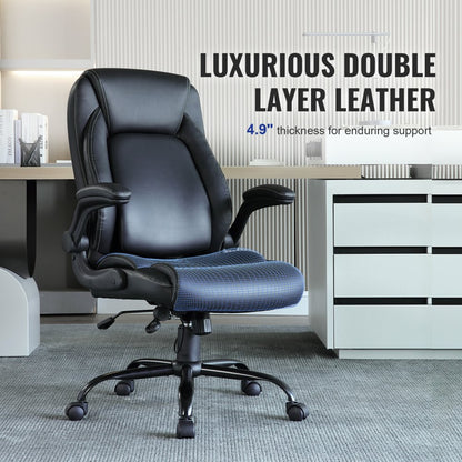 GF-82727H - High Back PU Leather Office Chair with Adjustable Lumbar Support