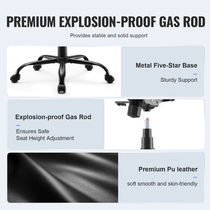 GF-82727H - High Back PU Leather Office Chair with Adjustable Lumbar Support