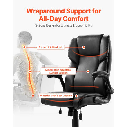 HC-2811-1 - Ergonomic Executive Office Chair with Lumbar Support and 360° Movement