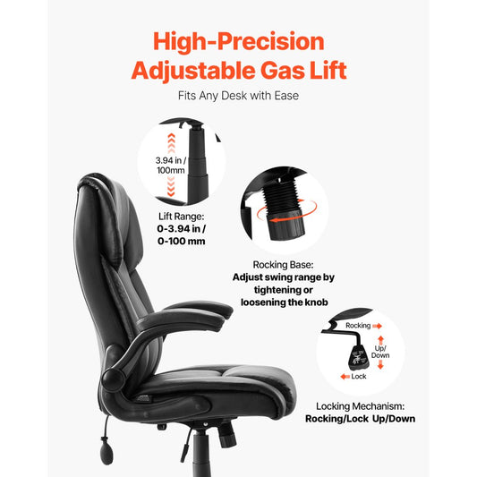 HC-2811-1 - Ergonomic Executive Office Chair with Lumbar Support and 360° Movement