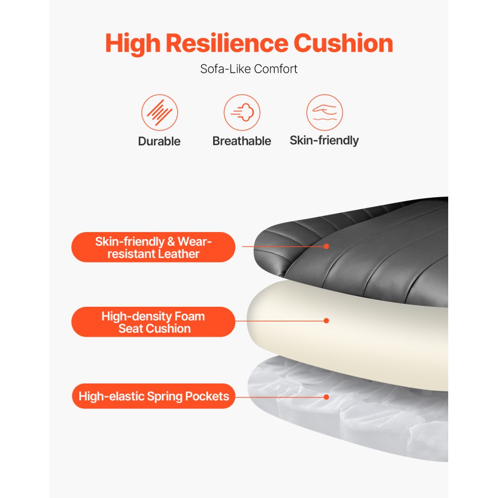 GF-82724H - Heavy-Duty Executive Chair with Adjustable Footrest and Lumbar Support