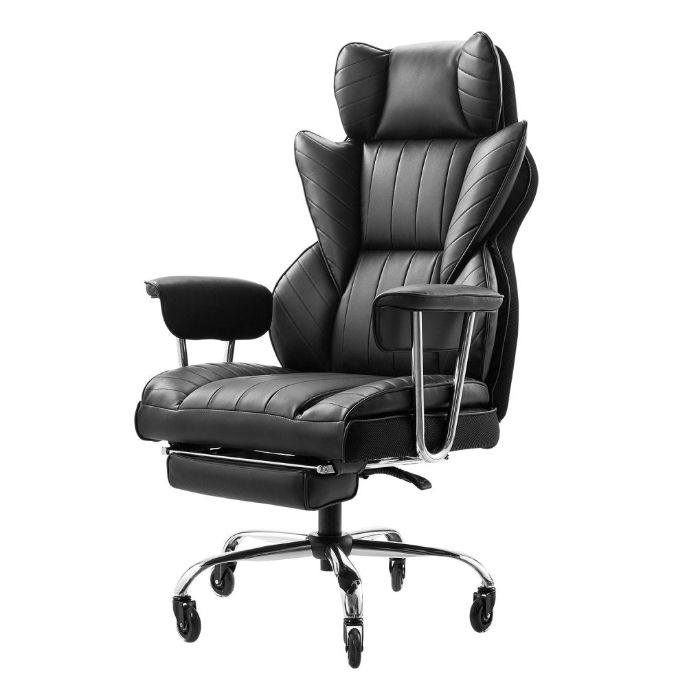 GF-82724H - Heavy-Duty Executive Chair with Adjustable Footrest and Lumbar Support