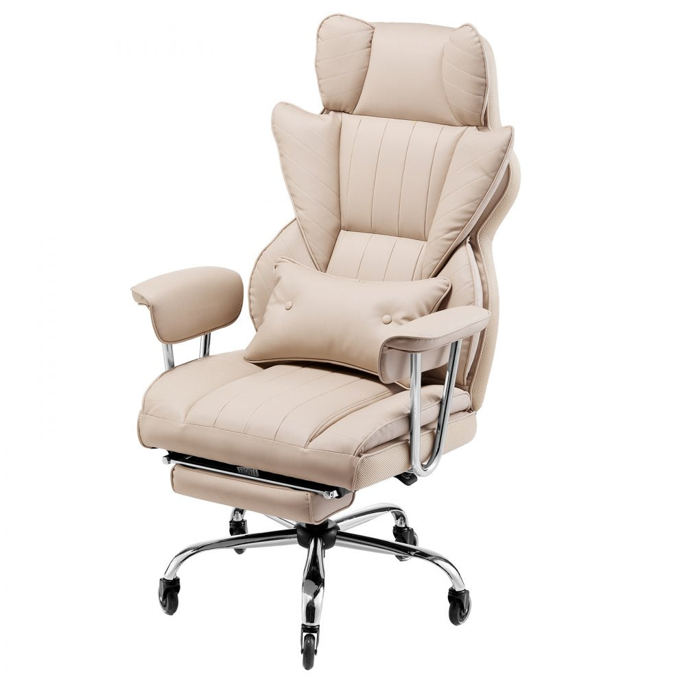 GF-82724H-2 - 400 lbs Leather Executive Chair with Rocking Footrest