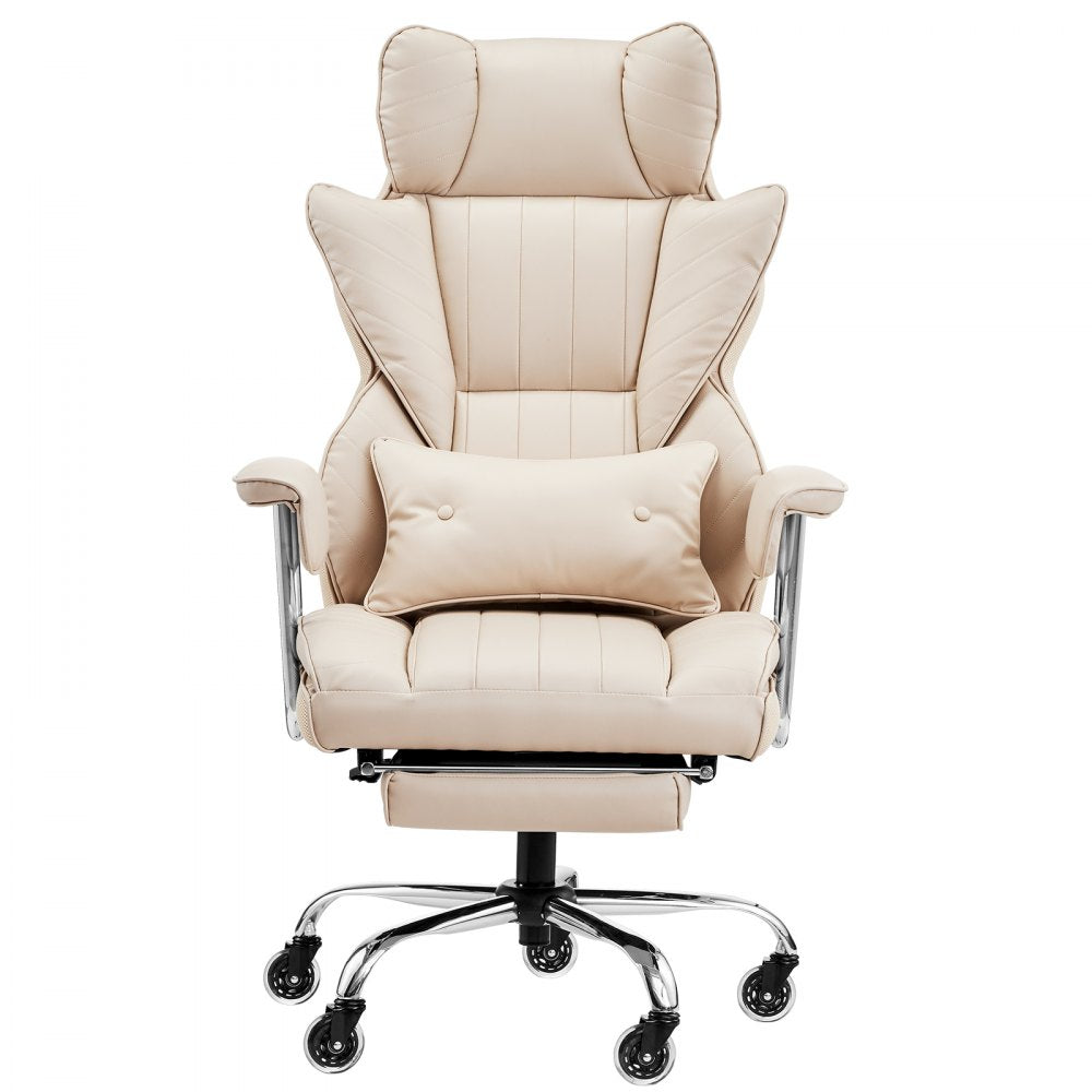 GF-82724H-2 - 400 lbs Leather Executive Chair with Rocking Footrest