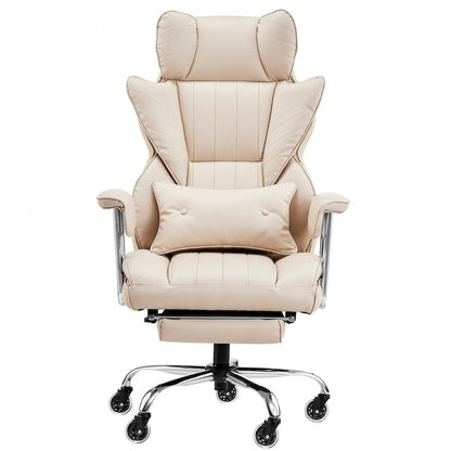 GF-82724H-2 - 400 lbs Leather Executive Chair with Rocking Footrest