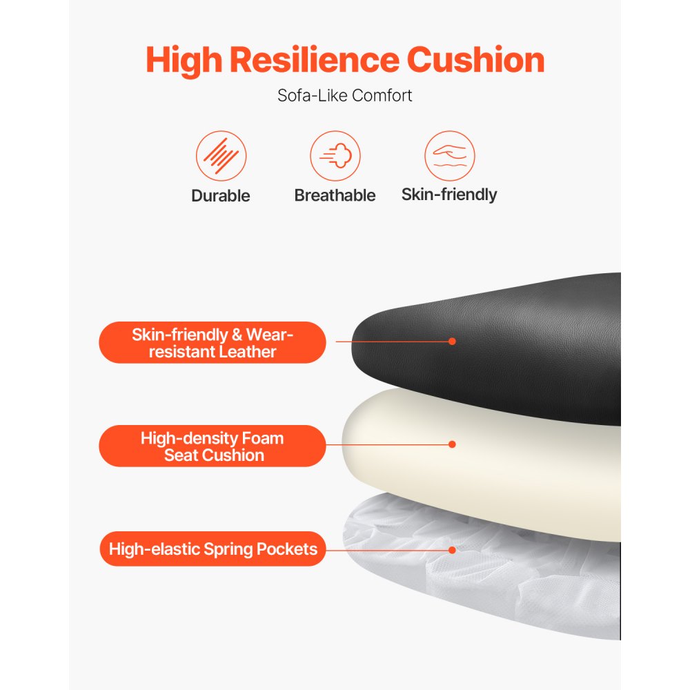 HC-2851 - Durable Office Chair with Lumbar Support, 500lbs Capacity