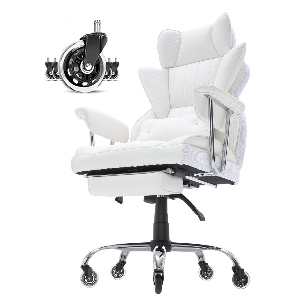 GF-82724H - Comfortable Reclining Office Chair with Footrest, 350 lbs Capacity