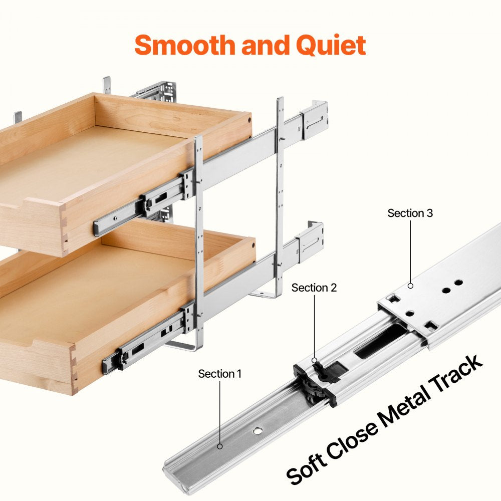 SKU-4 - Birch Wood Double-Tier Cabinet Organizer, 14"W x 21"D