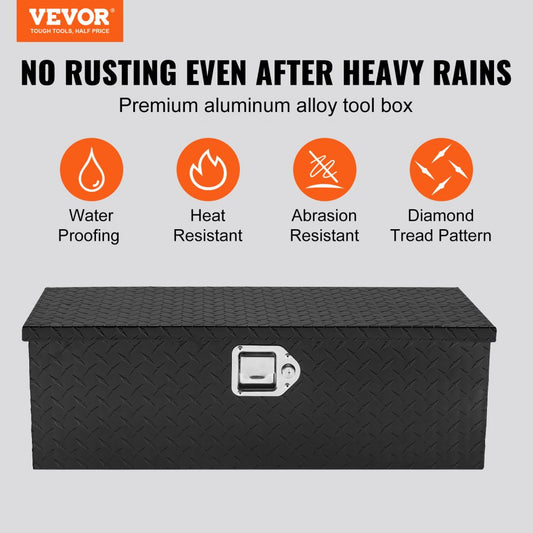 JL-TB19-1 - Heavy-Duty Waterproof Aluminum Tool Box with Diamond Tread