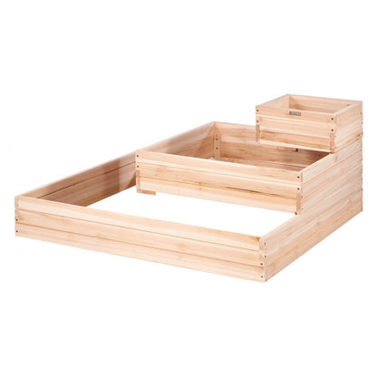 010991533259 - 44.5" Fir Wood Raised Garden Bed for Easy Planting