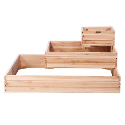 010991533259 - 44.5" Fir Wood Raised Garden Bed for Easy Planting