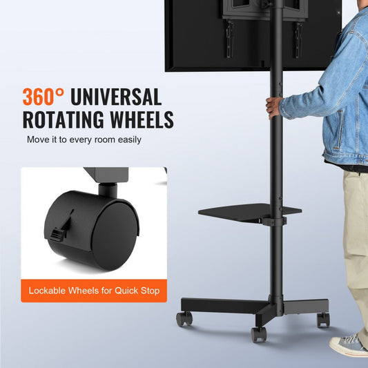 010281117867 - Adjustable Mobile TV Stand for 23-60 inch TVs with Wheels
