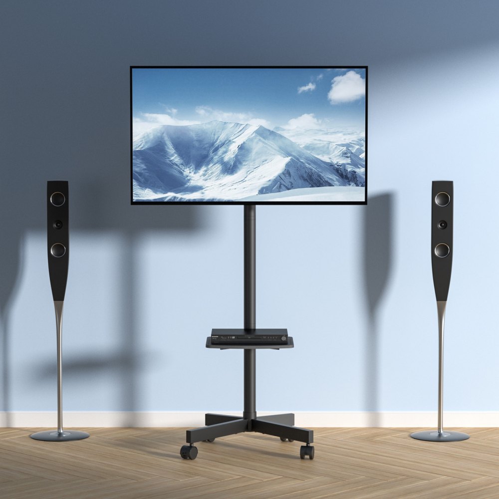 010281117867 - Adjustable Mobile TV Stand for 23-60 inch TVs with Wheels