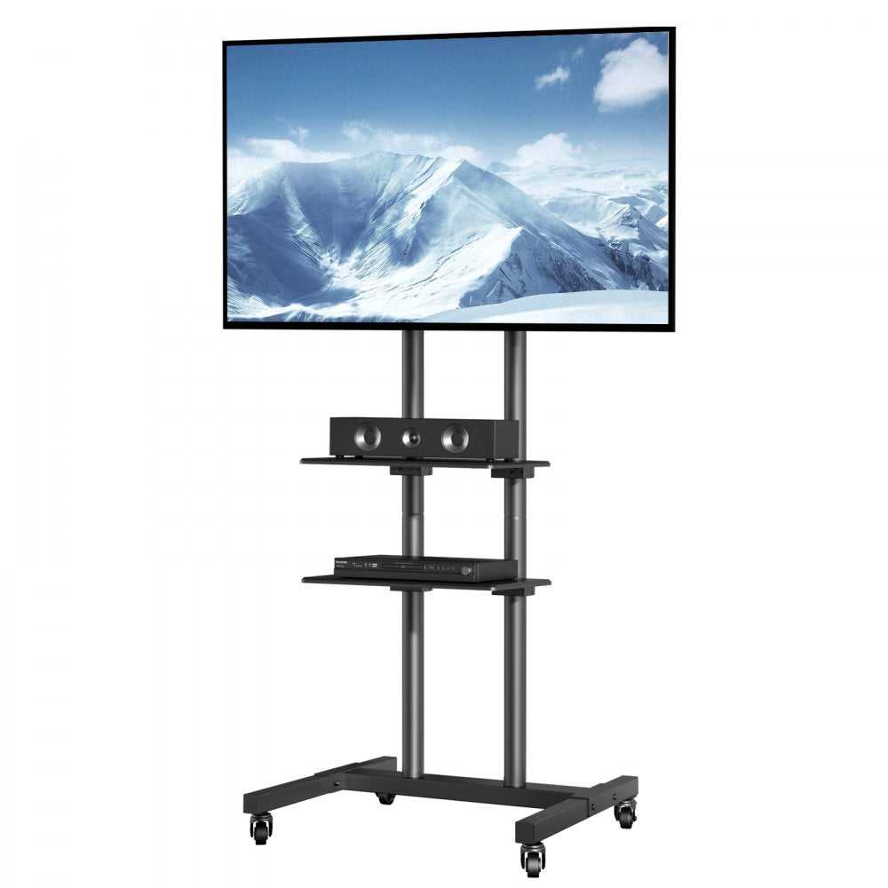 010274765088 - Adjustable Mobile TV Stand for 32-70 Inch Screens, 60-67 Inch Height