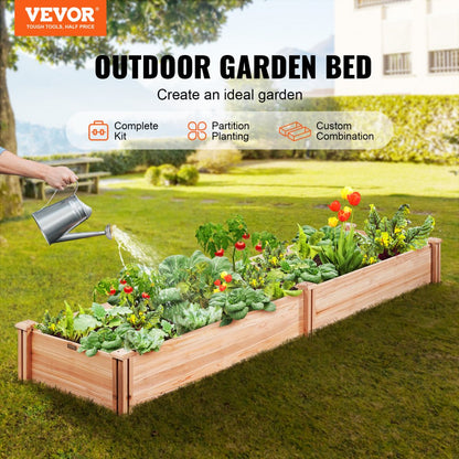 010617935057 - Premium Fir Wooden Raised Garden Bed 94.5x23.6" with Tools