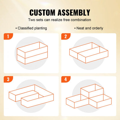 010617935057 - Premium Fir Wooden Raised Garden Bed 94.5x23.6" with Tools