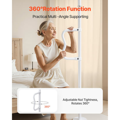 HFK-2414-W - Adjustable 7-10 ft Grab Bar, 300 lbs Support, No Drilling