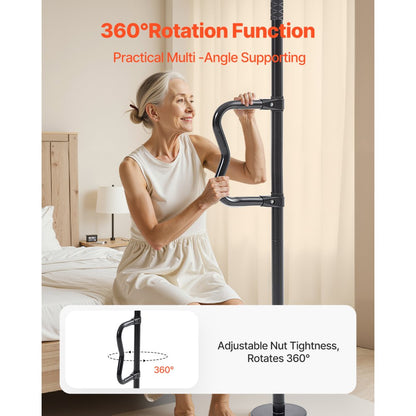 HFK-2414-B - Adjustable Floor-to-Ceiling Grab Bar, 300lbs Support, 7-10ft Height