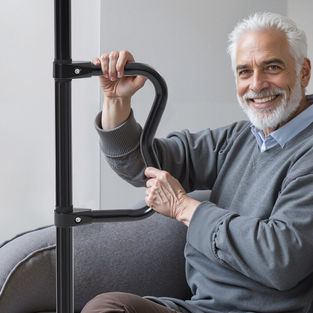 HFK-2414-B - Adjustable Floor-to-Ceiling Grab Bar, 300lbs Support, 7-10ft Height