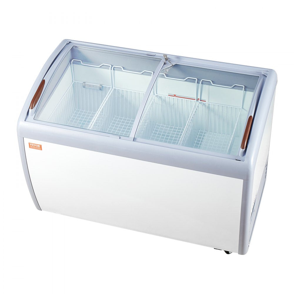 RI-360A - 362L Ice Cream Display Case with LED Lighting & Security Doors
