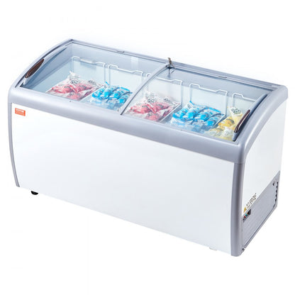 RI-460A - Five-Basket Ice Cream Display Case with LED Lighting and Sliding Doors