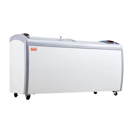 RI-460A - Five-Basket Ice Cream Display Case with LED Lighting and Sliding Doors