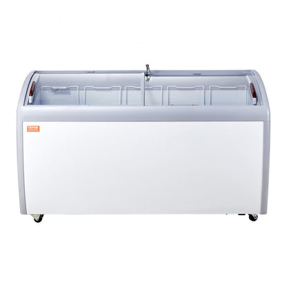 RI-460A - Five-Basket Ice Cream Display Case with LED Lighting and Sliding Doors