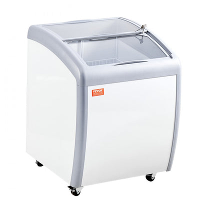 RI-160A - 154L Ice Cream Display Case with Wire Baskets and LED Lighting