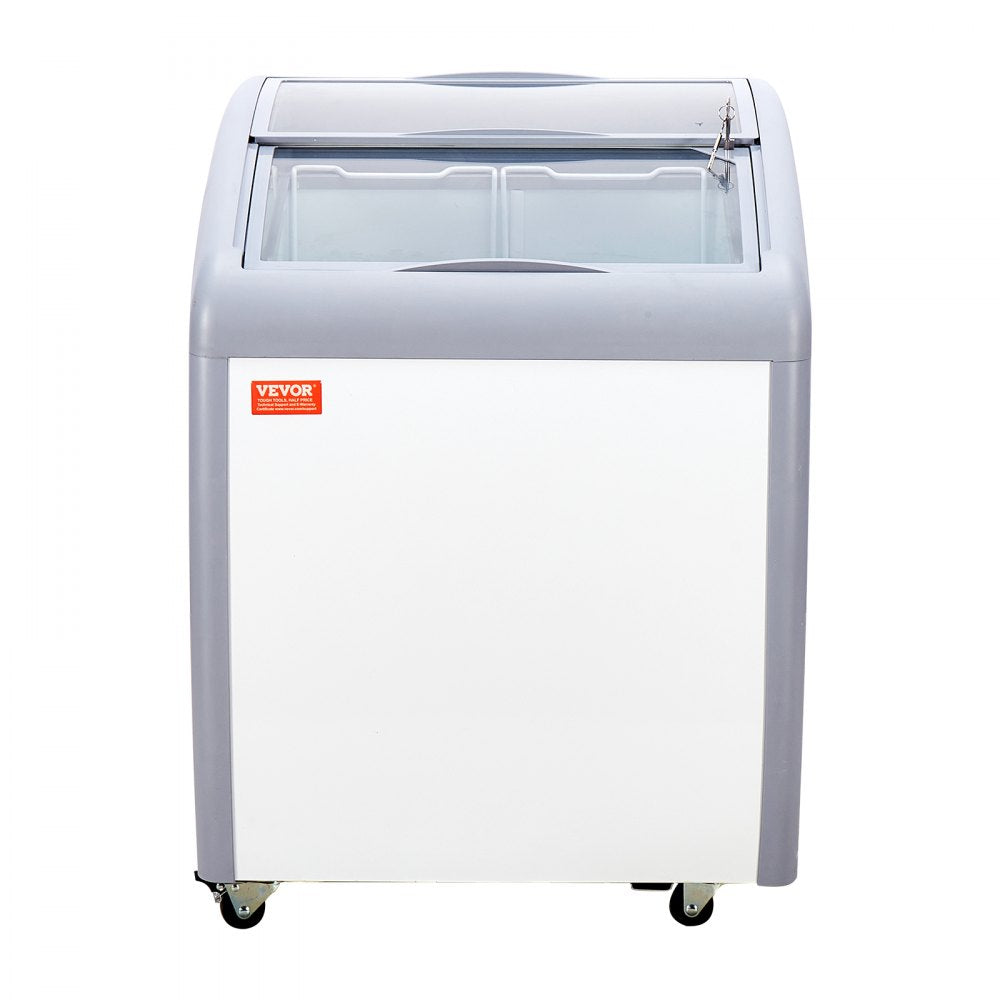 RI-160A - 154L Ice Cream Display Case with Wire Baskets and LED Lighting