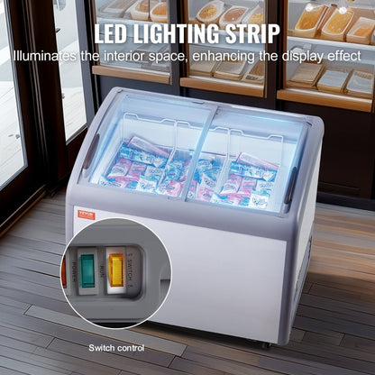 RI-260A - 9.3 Cu.ft VEVOR Chest Freezer with LED Lighting & Glass Door