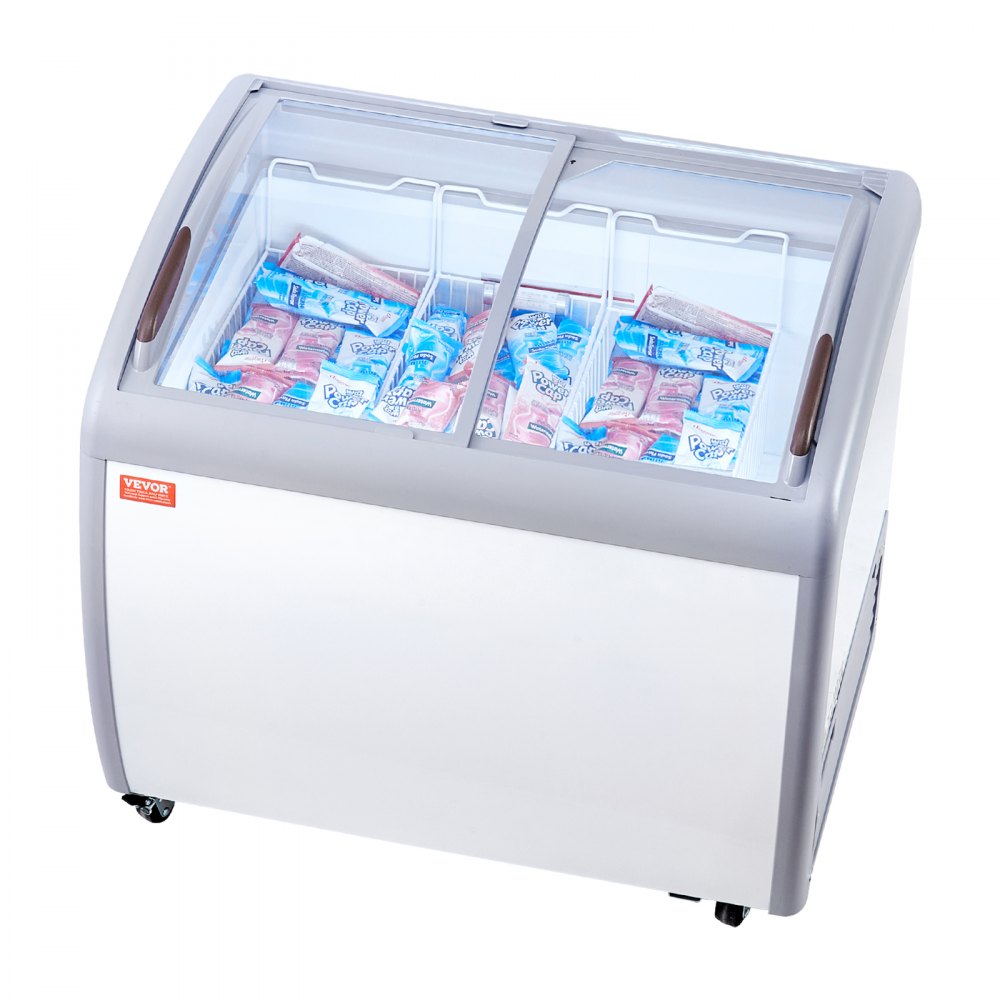 RI-260A - 9.3 Cu.ft VEVOR Chest Freezer with LED Lighting & Glass Door