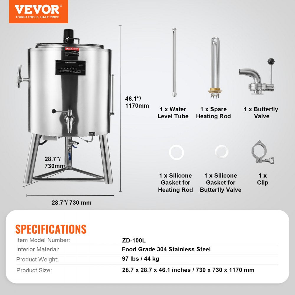 ZD-100L - 100L Stainless Steel Milk Pasteurizer for Enhanced Flavor & Efficiency