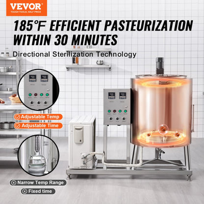 ZD-150L - 150L Stainless Steel Milk Pasteurizer for Versatile Beverage Processing