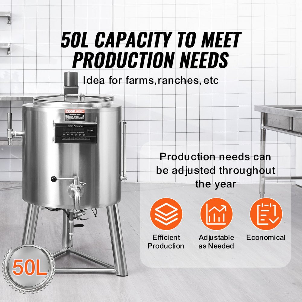 ZD-50L - 50L Food-Grade Stainless Steel Milk Pasteurizer for Enhanced Flavor