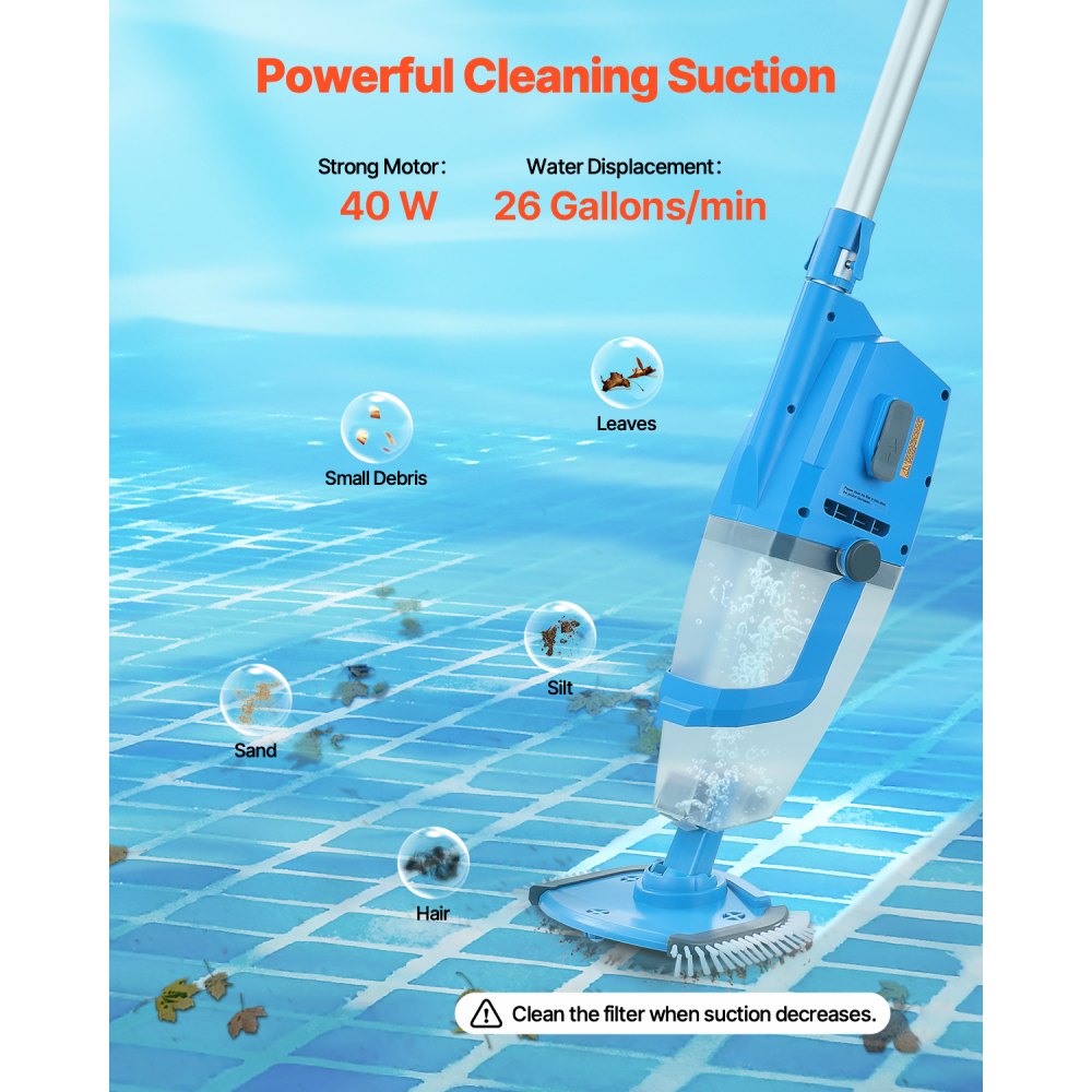 PJV25E - Ultra-Powerful Cordless Spa Vacuum with 60-Min Runtime