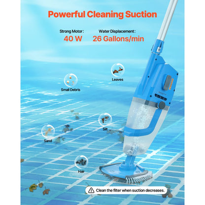 PJV25E - Ultra-Powerful Cordless Spa Vacuum with 60-Min Runtime